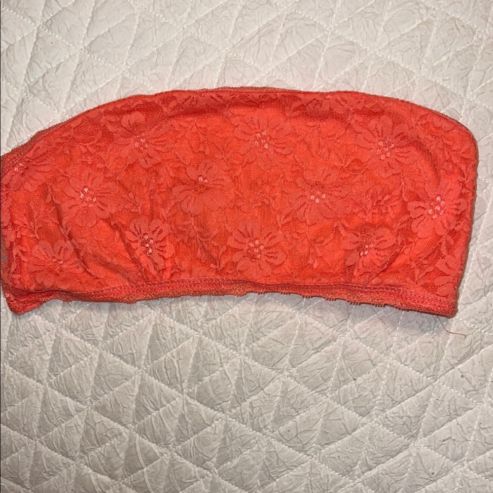 Zenana Outfitters Peach Lace Bandeau Intimates